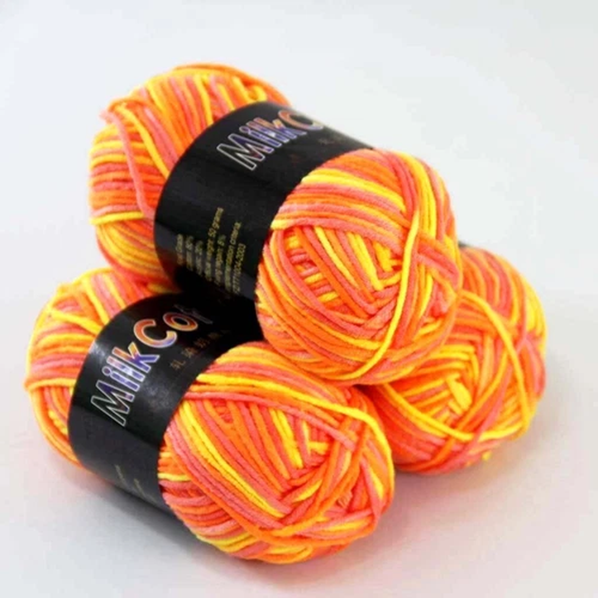 New 3BallsX50gr Soft 8Ply DK Cotton Hand Rugs teaching Knit Crocheting Yarn 14