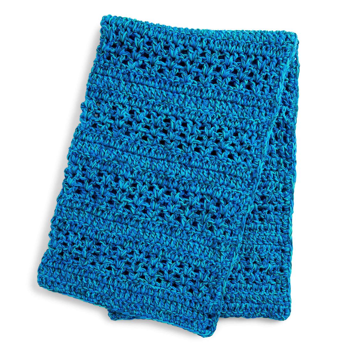 Red Heart Weekend Speedy Crochet Kit + Tutorial – Discontinued Item – Cool Blues