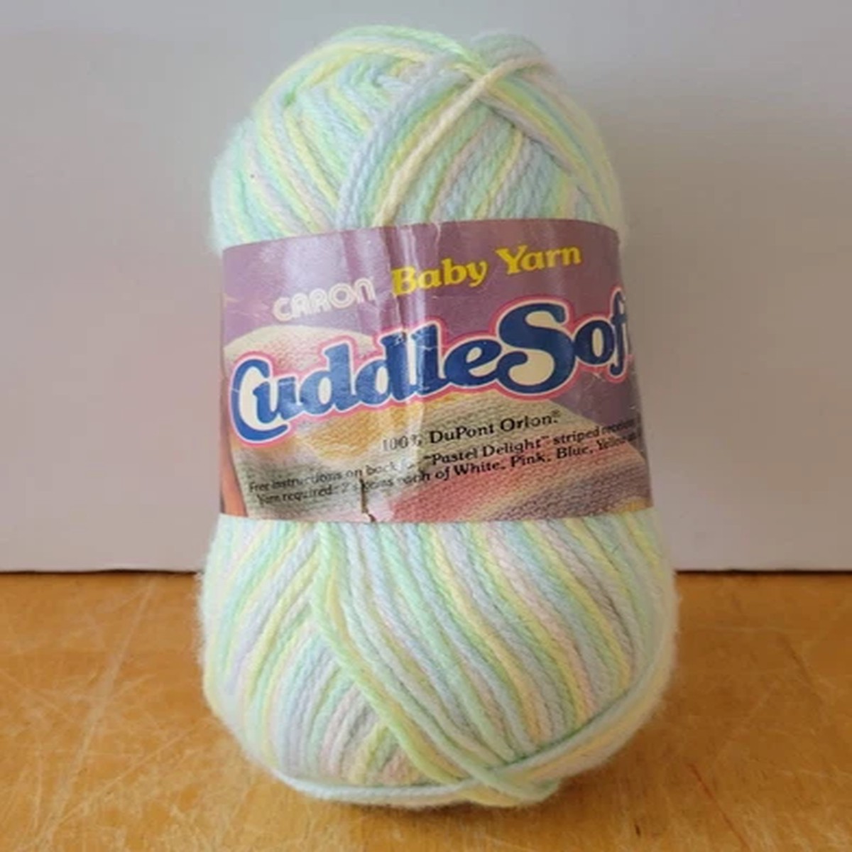 Caron Cuddle Soft Baby Yarn Skein Pastels 3Ply 1.75oz NOS Vintage